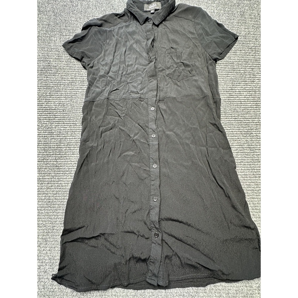 LuLus Shirt Dress Womens Small Button Front Short Sleeve Pocket Lightweight